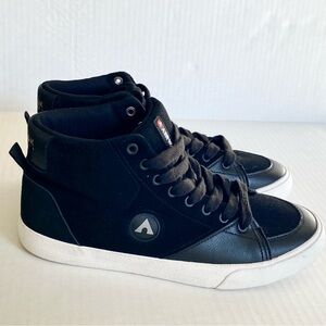 AIRWALK Classics Suede Leather High Top Sneakers Shoes Womens 10 Black Skater